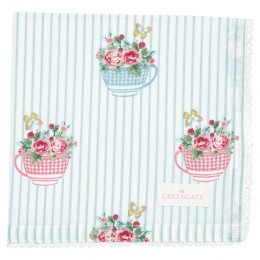 Салфетка с кружевом Alma flowers white
