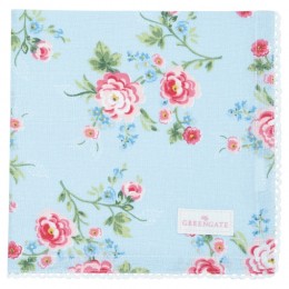 Салфетка с кружевом Alma pale blue