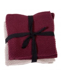 Набор салфеток knitted chocolate/beige 25x25 см, 2 шт